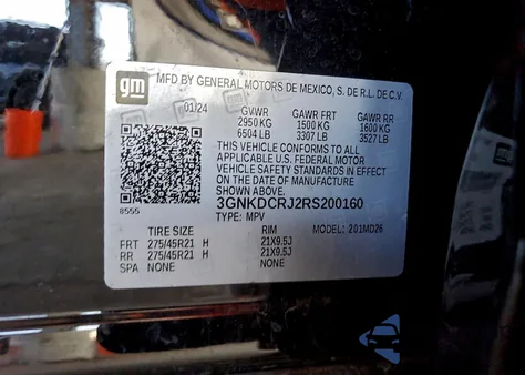 2024 Chevrolet Blazer Rs z USA, uszkodzony, nr VIN 3GNKDCRJ2RS200160